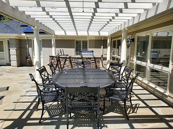 Outdoor grill and seating