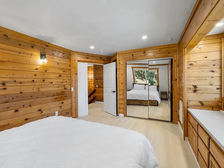 Upstairs Primary suite. Very private.