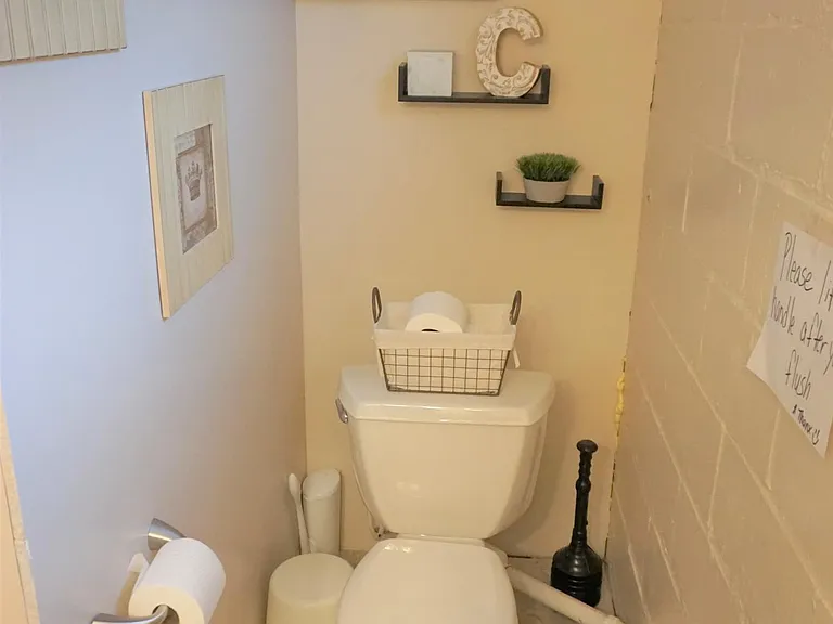 Basement half bathroom