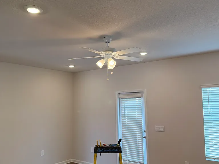 Ceiling fans installed.