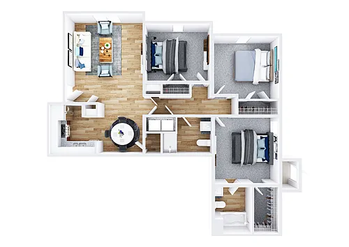 Floor plan Three Bedroom