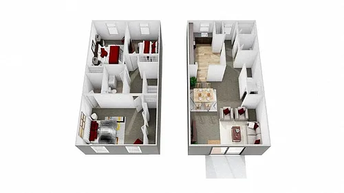 Floor plan 3 Bedroom Townhouse
