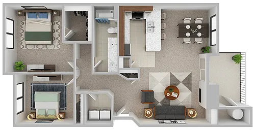 Floor plan Horizon - 2x1