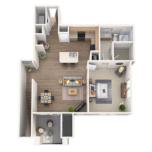 Floor plan A5 1 Bed 1 Bath