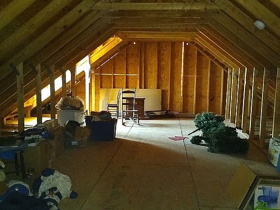 Unfinished upstairs plumbed wired