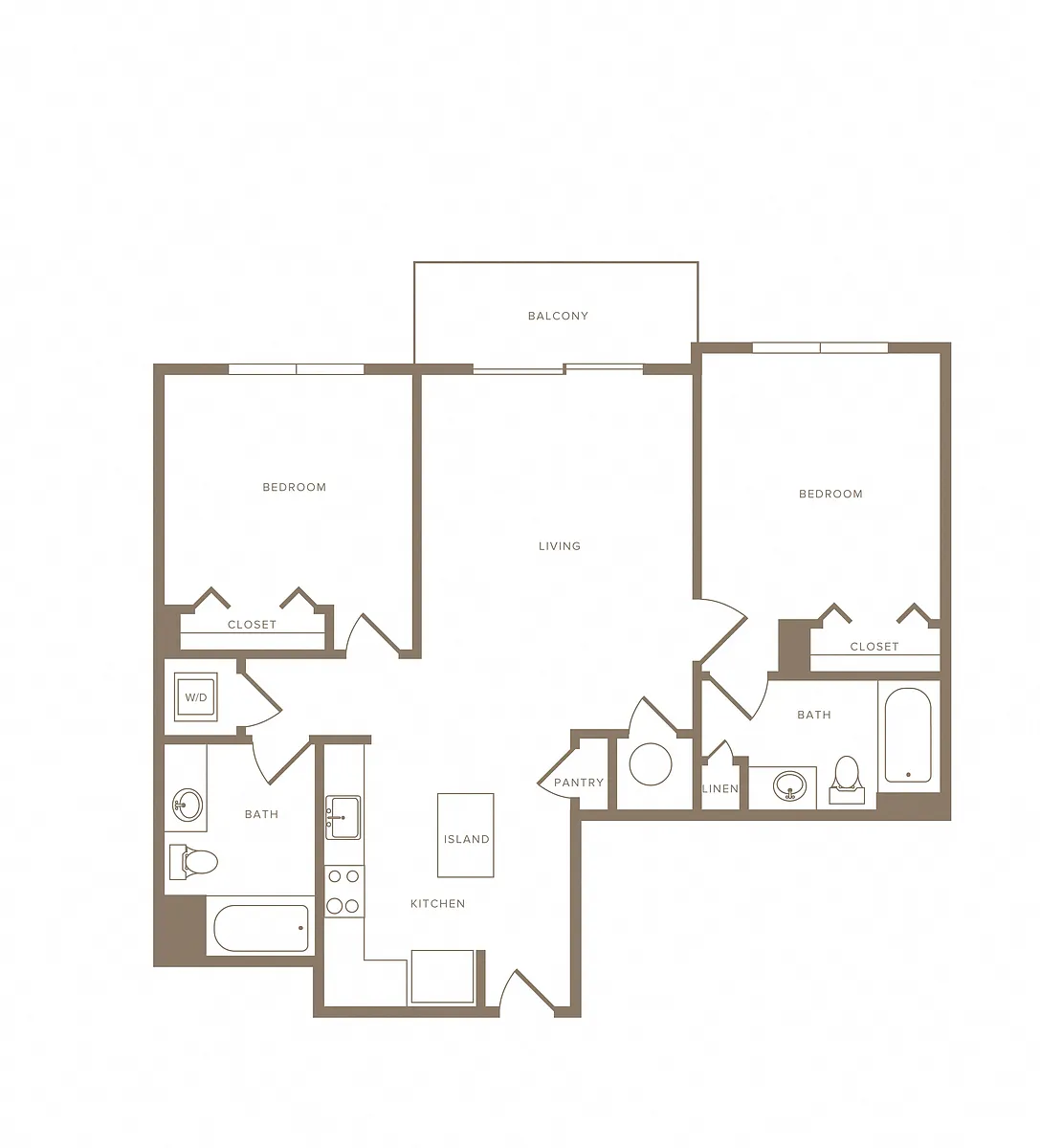 Floor plan 2 Bed/2 Bath-B10
