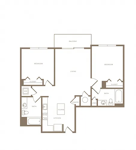 Floor plan 2 Bed/2 Bath-B10