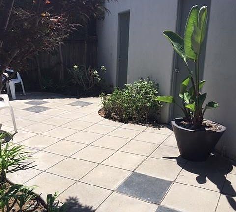Back patio off master bedroom
