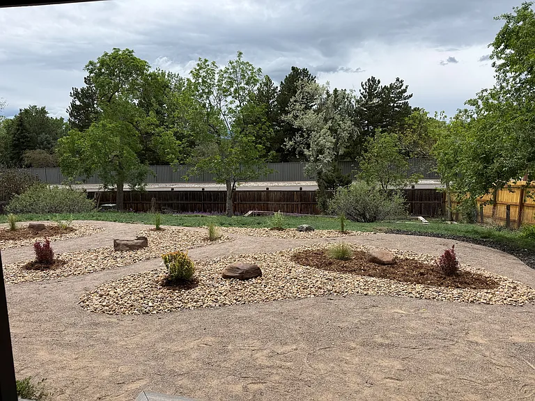 Xeriscaped backyard