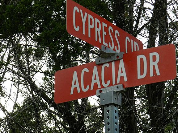  Look for the street signs above.