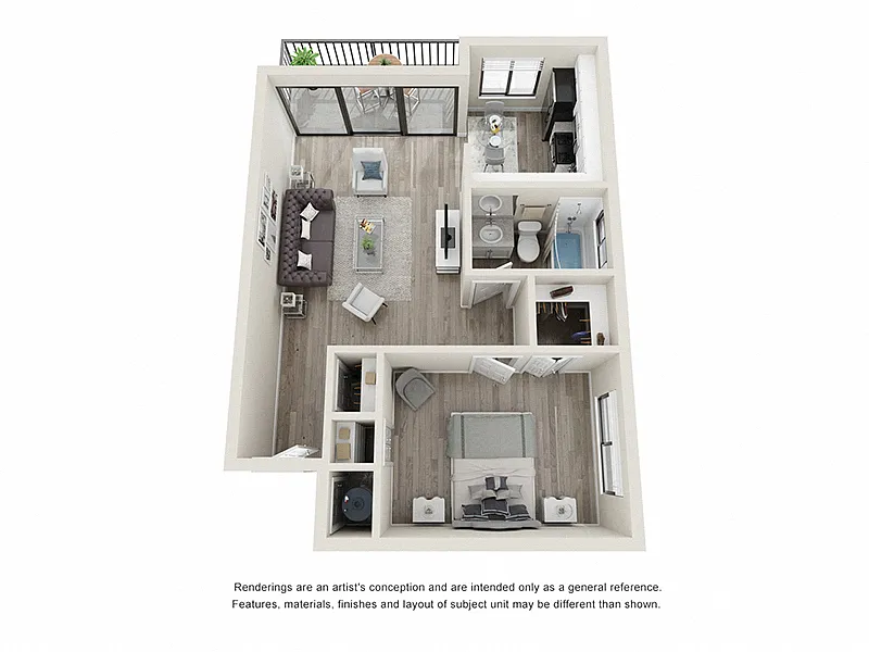 Floor plan 1 Bedroom 1 Bathroom