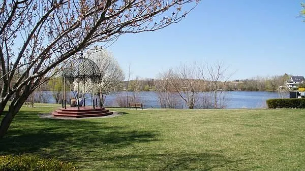 Beautiful pond one block from the house