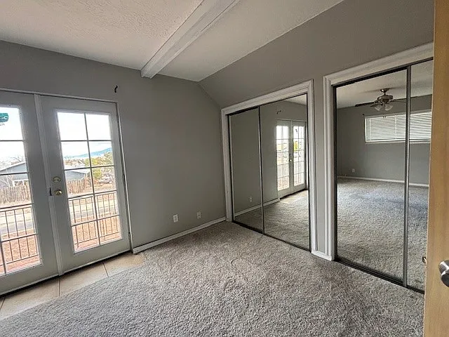 masterbed on 2nd floor with balcony entrance/doors