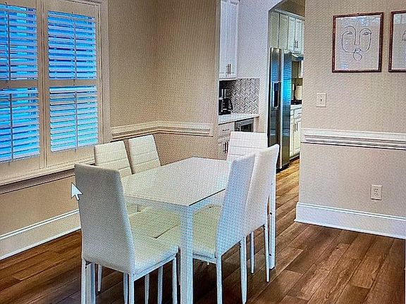 Dining room looking into kichen.
