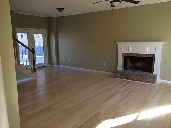 family room with fireplace