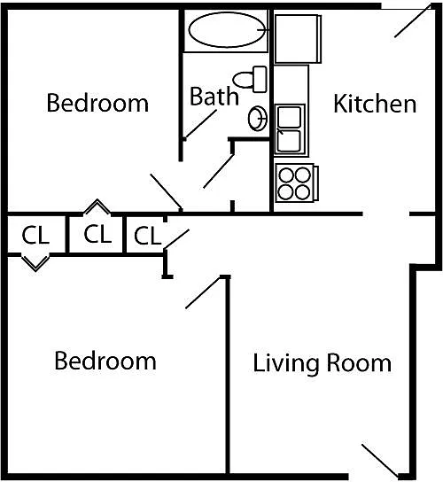 Floor plan Two Bedroom