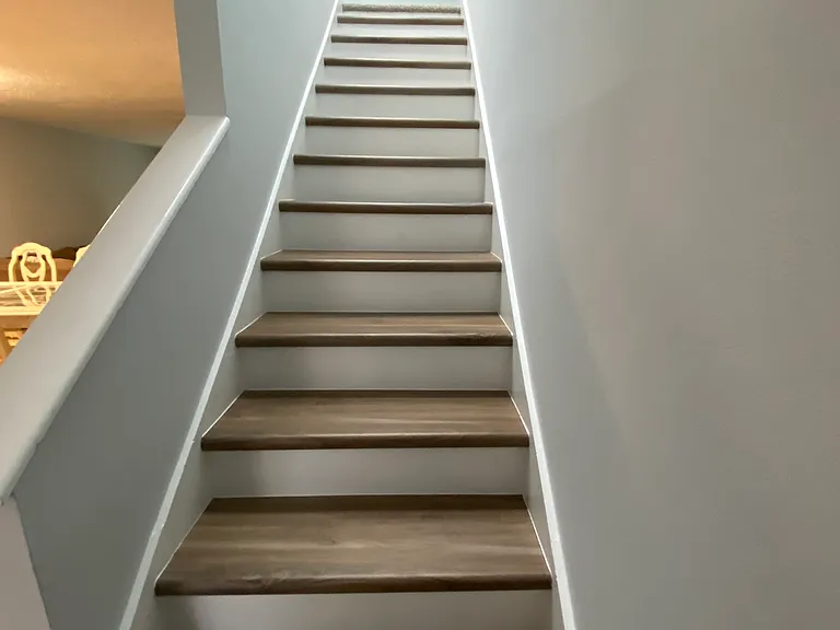 New LPV flooring on stairs and 1st floor.