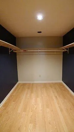 Huge walk in closet in downstairs bedroom