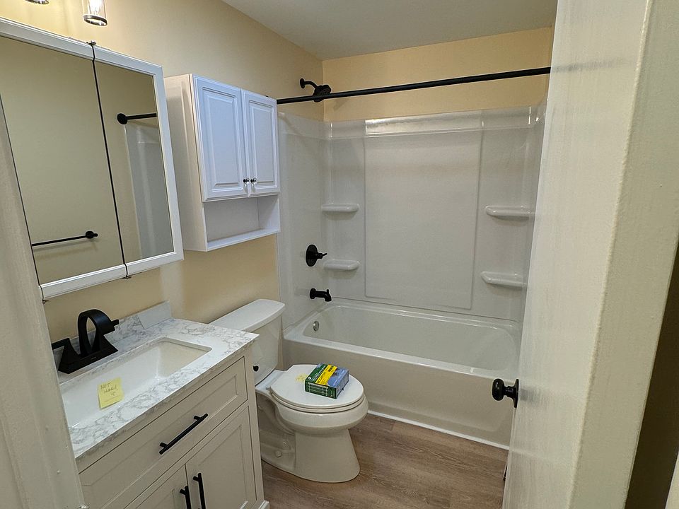 Entirely new bathroom, new tub, shower, toilet sink granite top plumbing extra storage new lighting new fixtures