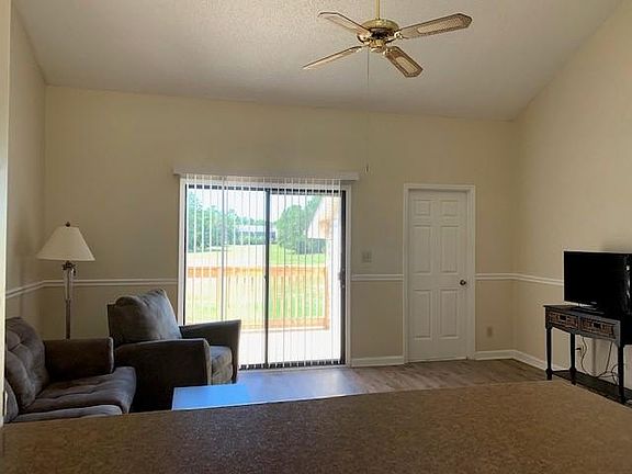 View from kitchen into living room