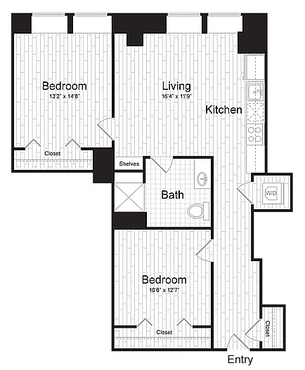 Floor plan 2 BR A