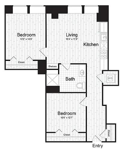 Floor plan 2 BR A