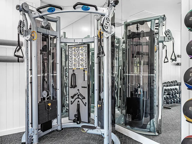 Our fitness center also offers top-notch weight training equipment for a comprehensive full-body workout.