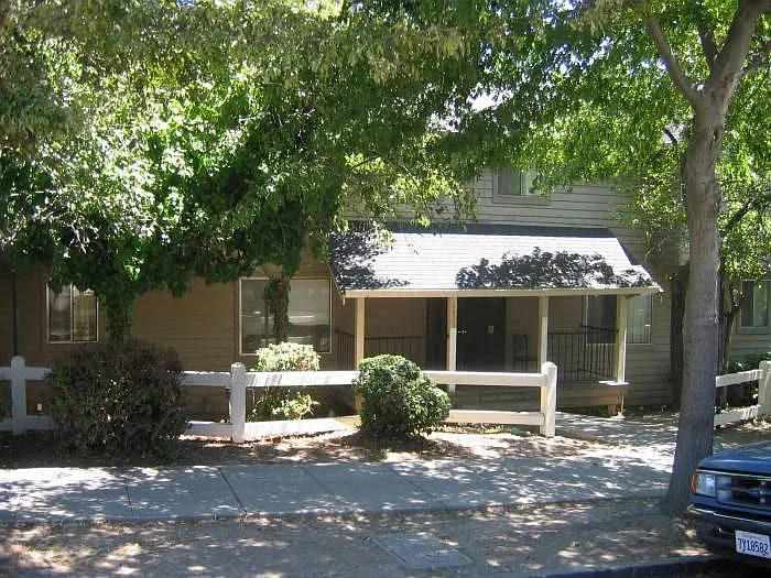 entrance to building. unit is on the left