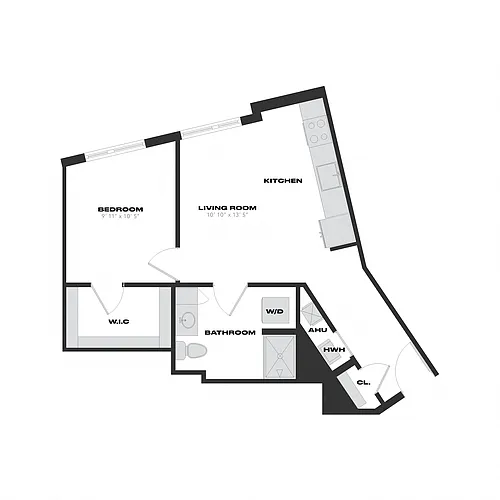 Floor plan 1 Bed/1 Bath-A11