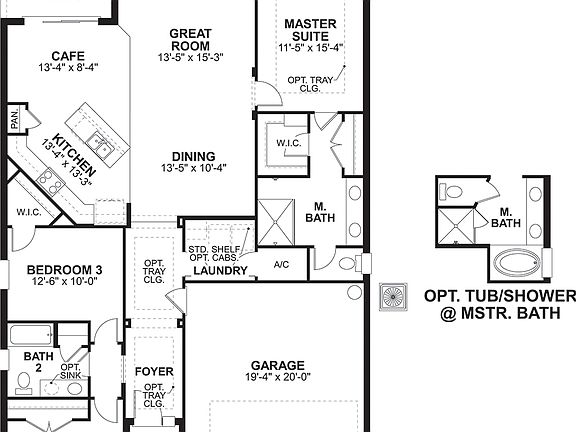 Arlington 2-Car Garage Floorplan