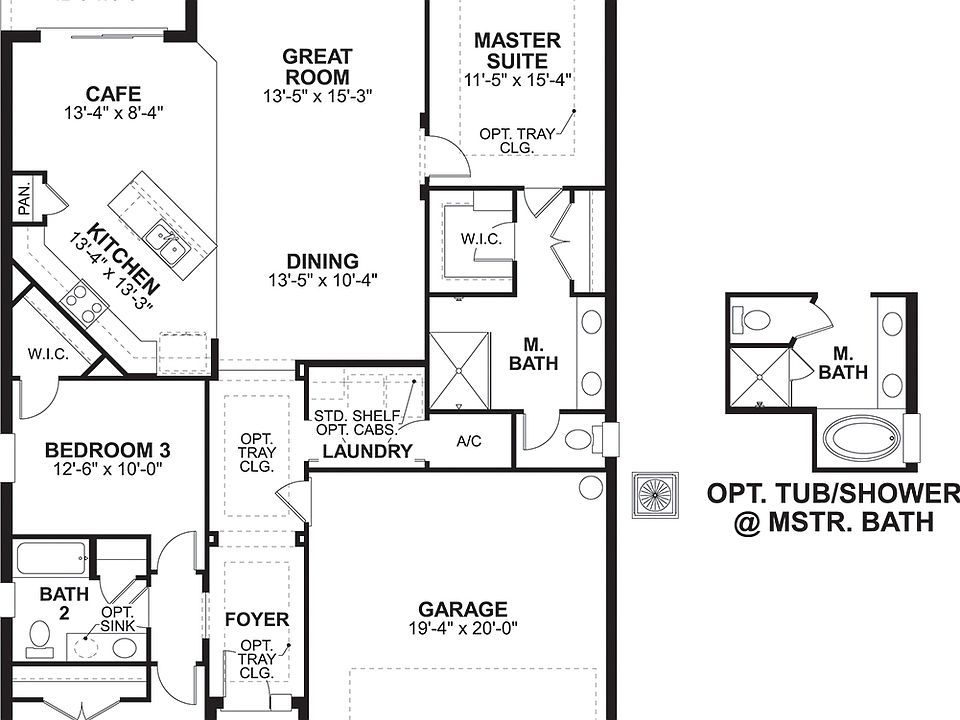 Arlington 2-Car Garage Floorplan