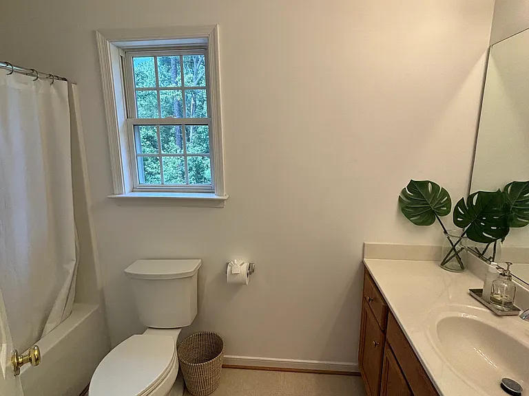 full bathroom in the hallway