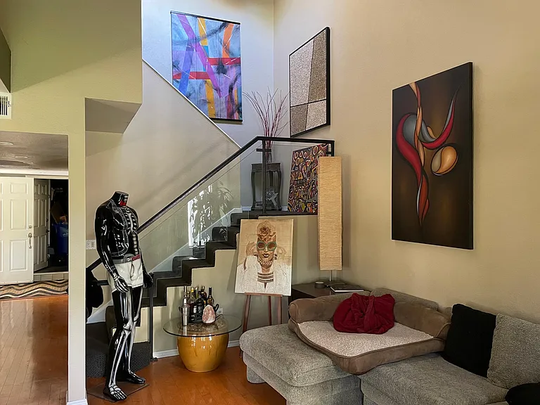 Living room staircase