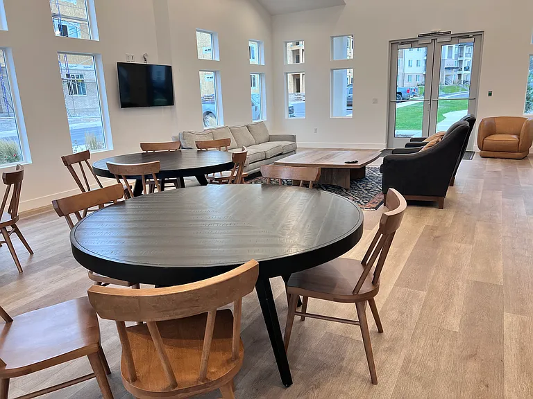 Clubhouse interior with TV