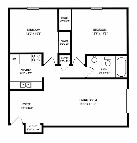 Floor plan 2 Bedroom