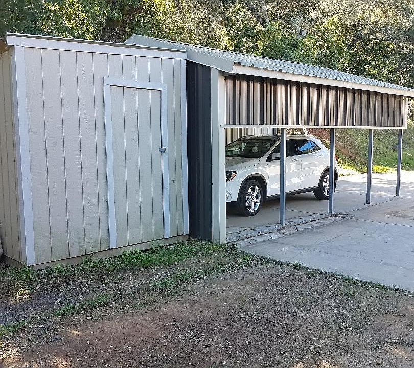 Storage shed & carport