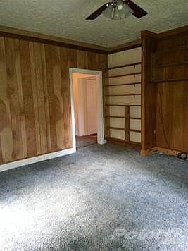 Family Room with built in shelves