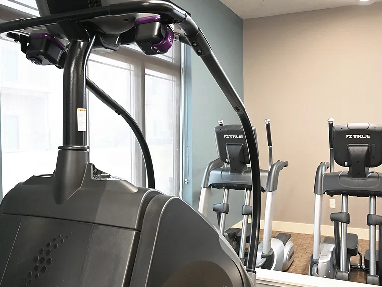 A StairMaster in the cardio section of the gym at The Sterling Kearney.