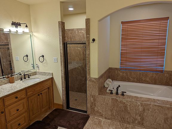 Master bath with walk in shower.