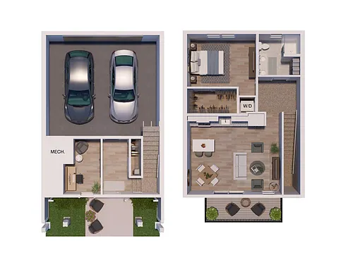 Floor plan ONE BEDROOM NEW