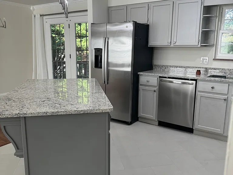 Newly tiled kitchen