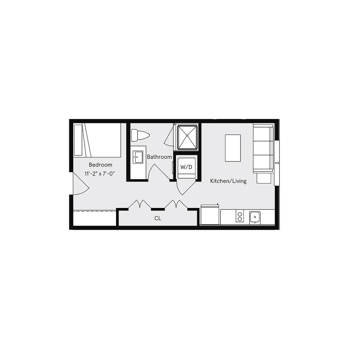 Floor plan Studio E