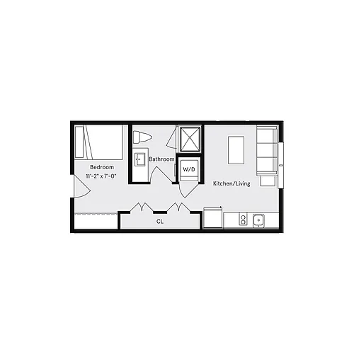 Floor plan Studio E