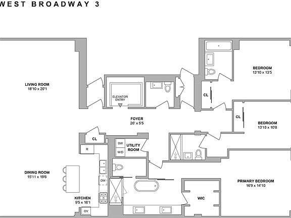 2nd image of 217 W Broadway #3