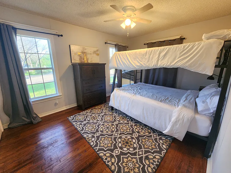 large front bedroom with 2 closets but will not have furniture