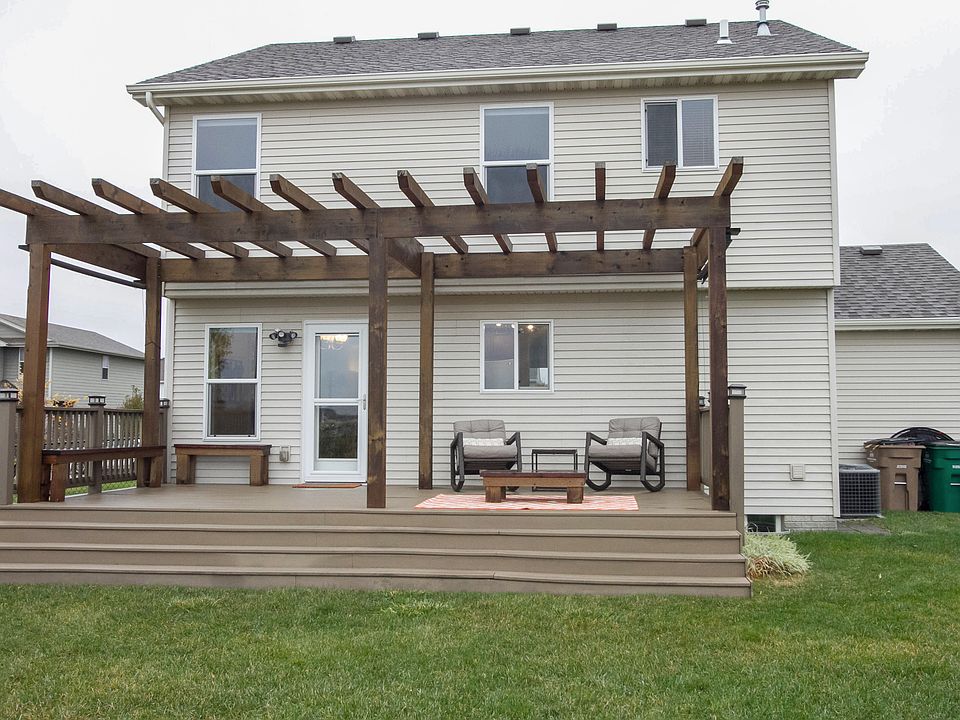 Large deck with pergola