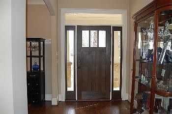 Front door and entryway