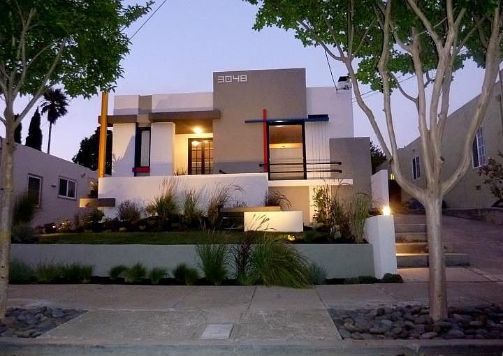 With exterior lighting