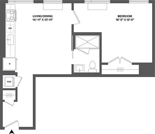 Floor plan 1 Bed/1 Bath-1A-7