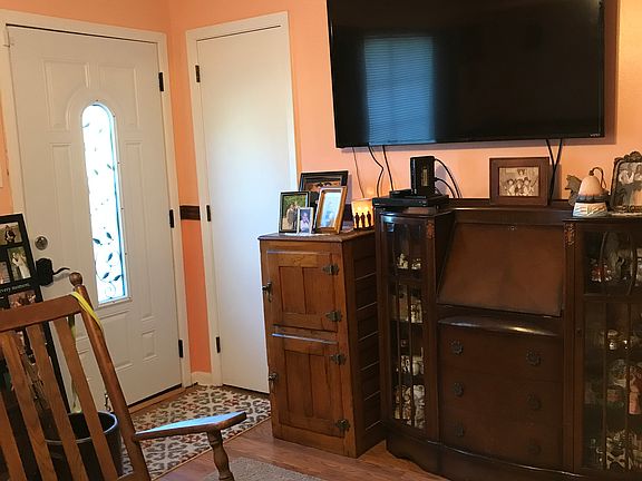 Living room, new steel door